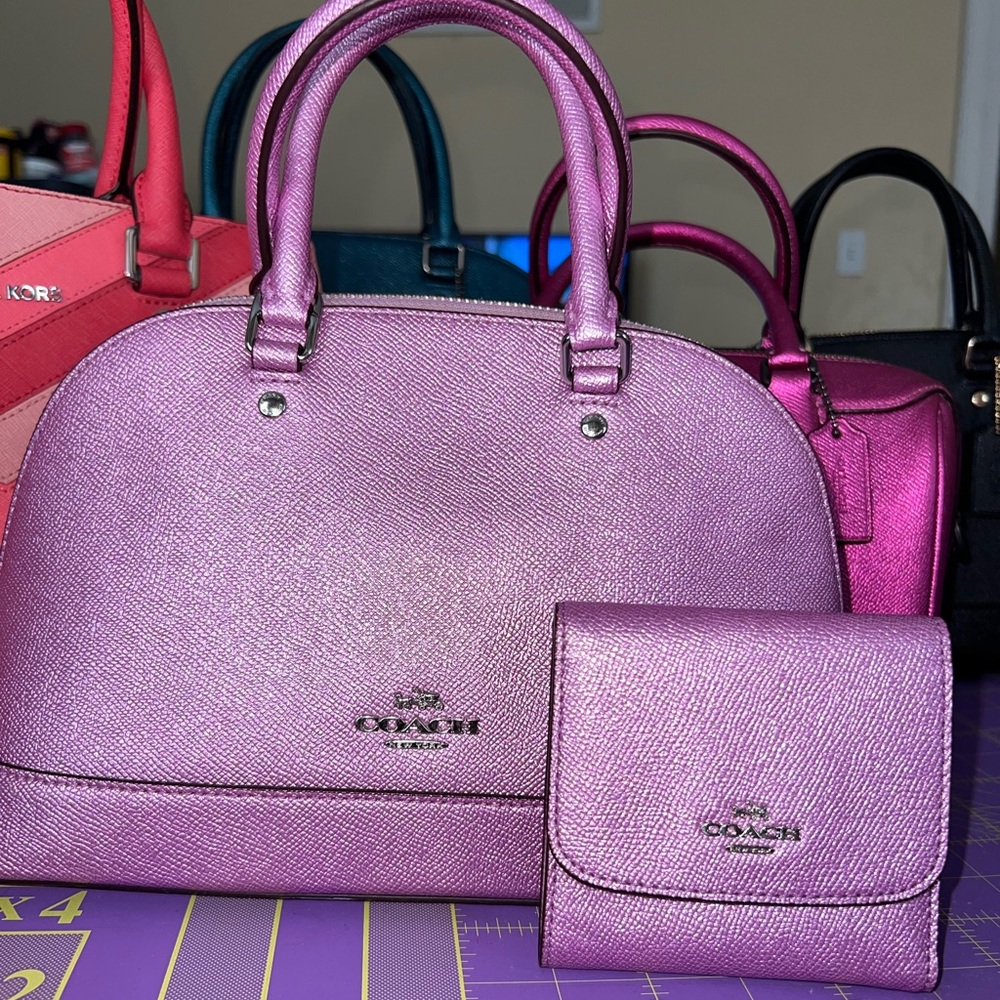 Coach metallic lilac set